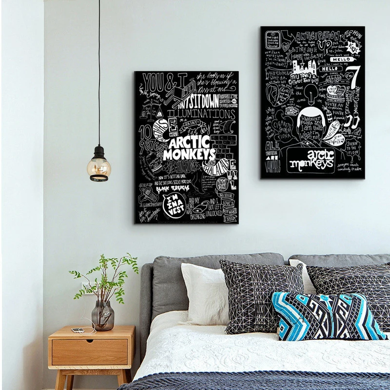 

Arctic Monkeys Music Band Quote Canvas Prints Modern Painting Posters Wall Art Pictures For Living Room Decoration No Frame