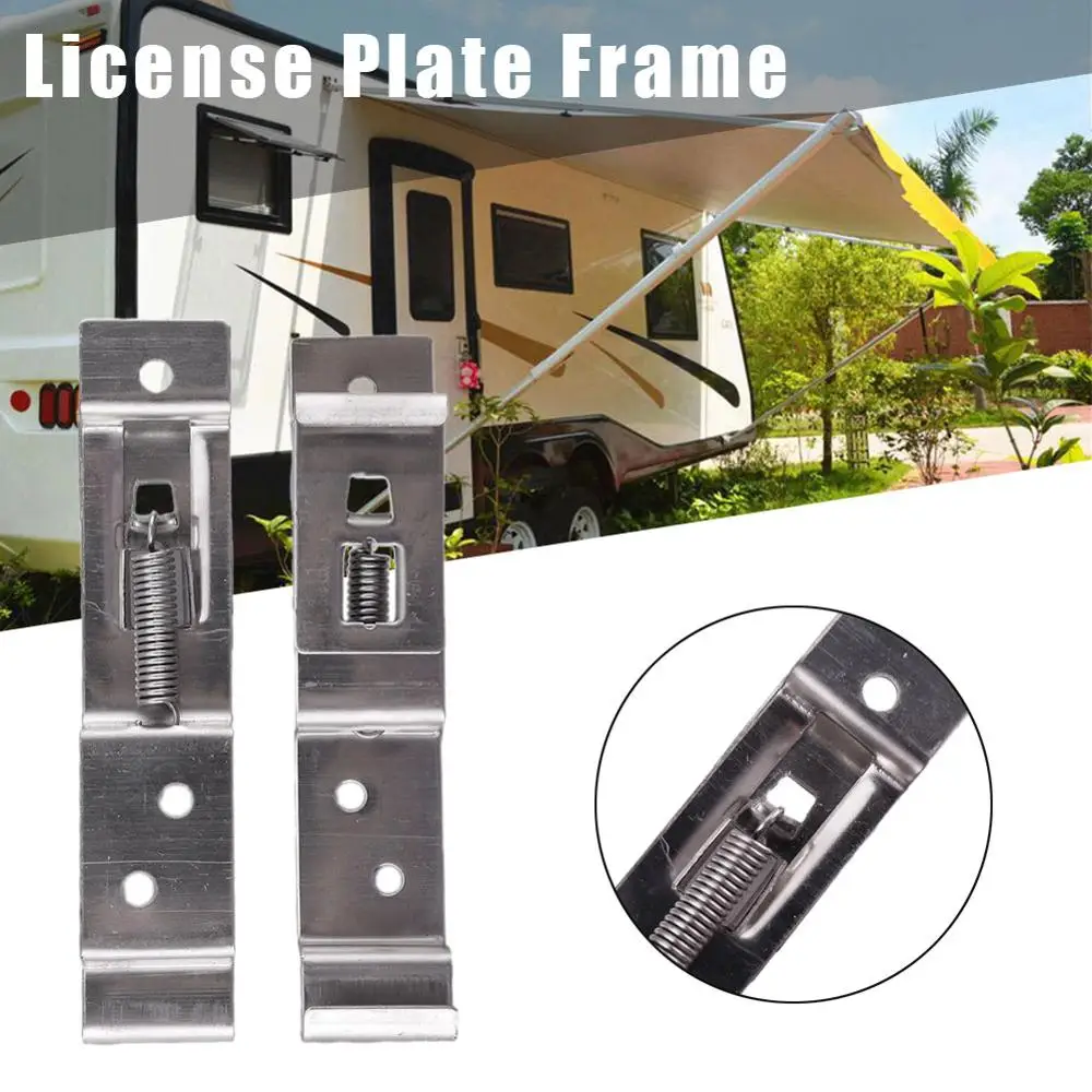 2 шт. Европейский ЕС нержавеющая сталь Автомобильный номерной знак держатель