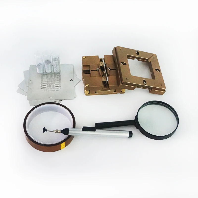 

BGA Reballing kit 80MM 90MM universal reballing jig 25K Leaded solder ball Magnifying glass 80MM + Vacuum pen FFQ-939