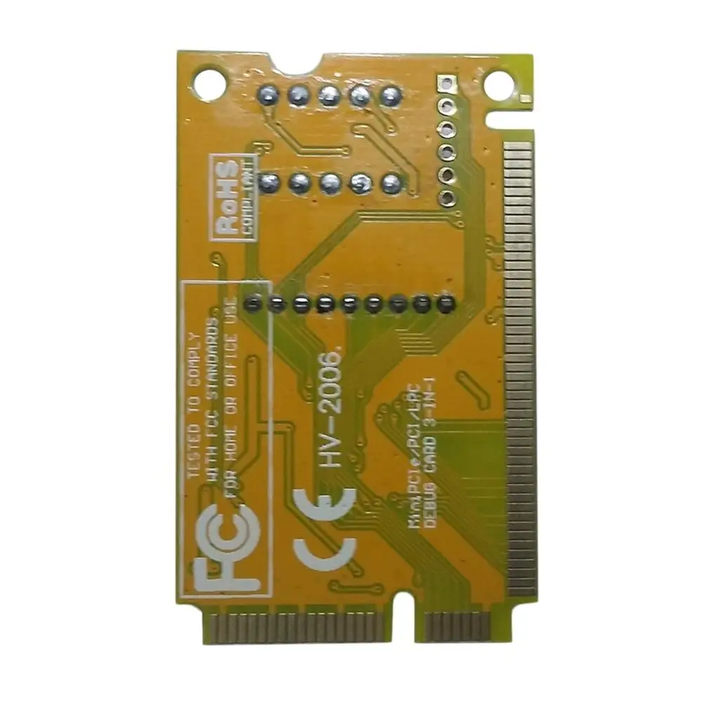 Пластик/металл 5x3x1 см высокая стабильность 3 в 1 Мини PCI E LPC анализатор ПК тестер