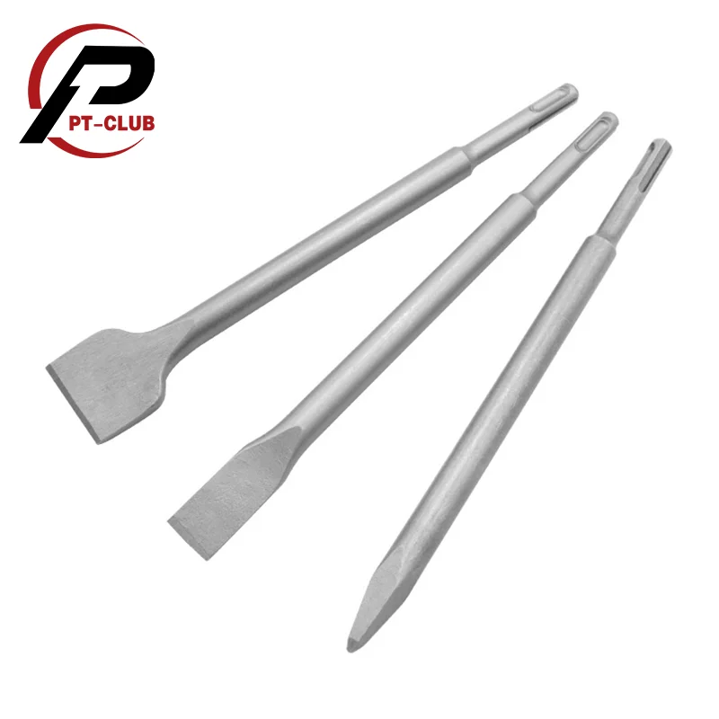 3Pcs PREMIUM SDS-Plus Chisel Set Spade Chisel Flat Chisel Point Chisel Universally Applicable for Removal of Solid Substances
