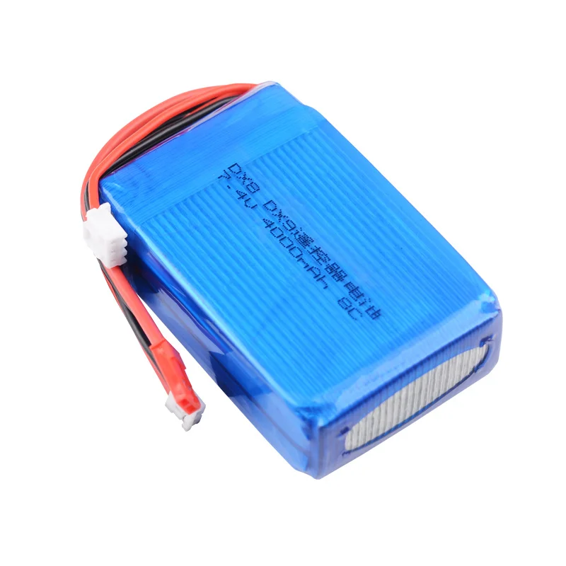 Оригинальный 7 4 V 4000mAh 8C передатчик Lipo батарея JST разъем для спектр DX9 DX8 DX7 DX6E пульт