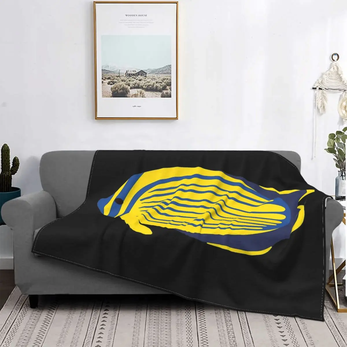 

Manta térmica a cuadros para cama, colcha bonita de pescado, manta de playa a cuadros, colchas para cama