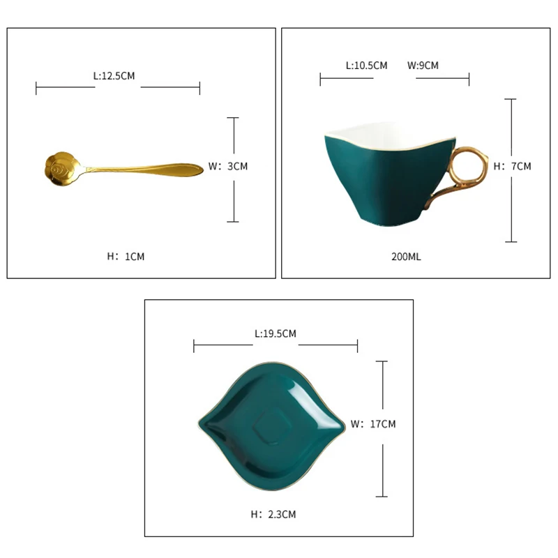 

Ceramic Color Glaze Tea Cup Set with Exquisite Packing Box Dishwasher Safe Coffee Cup for Teatime FP8