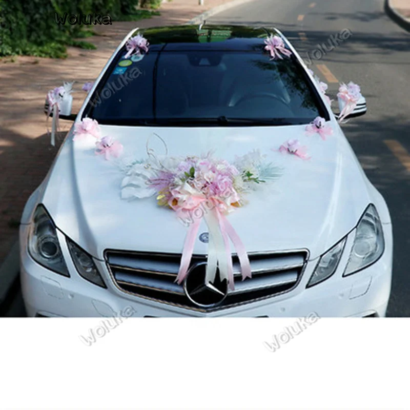 Украшение автомобиля свадебный автомобиль украшение цветочный набор спереди