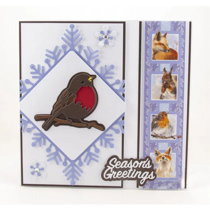 

Elegant Square Snowflake Frame Greeting Word Metal Cutting Dies Scrapbooking Paper DIY Cards Crafts Embossing Dies New 2019