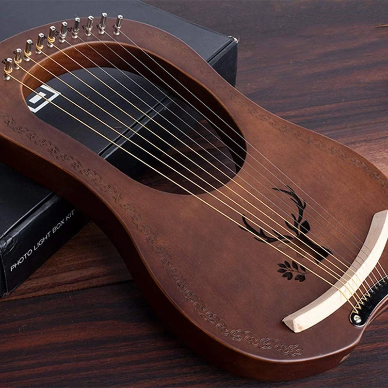 Lyre Harp 10 String Heptachord красное дерево Lye с Гравированными тонами тюнинг гаечный ключ