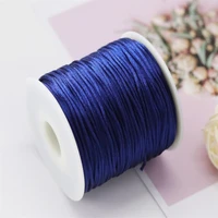 1mm navy blue nylon chinese satin silk knot cord rattail thread necklace macrame string jewelry findings beading rope 335