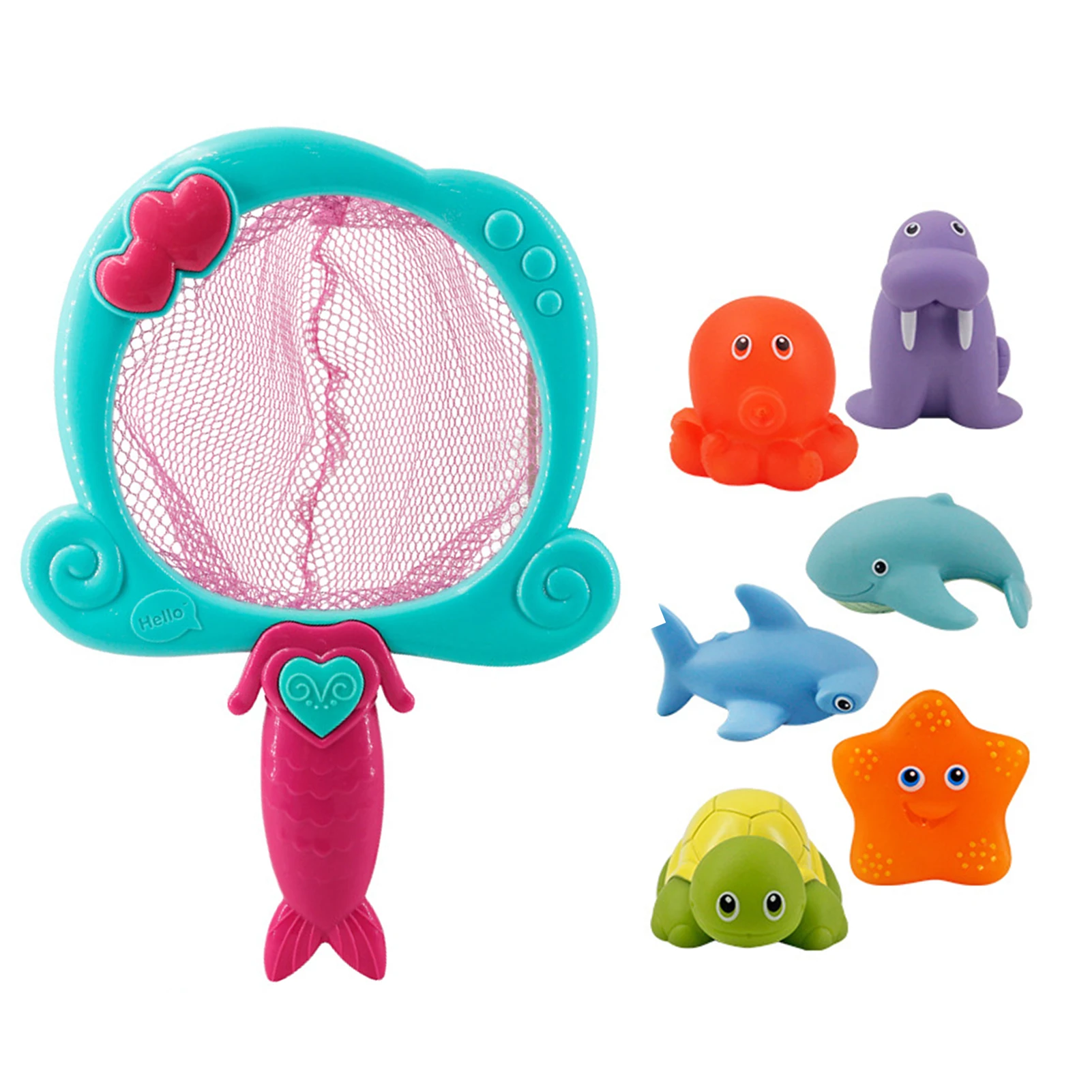 

Fishing Toys Network Bag Pick Up Tortoiseoctopus Kids Toy Swimming Classes Summer Play Water Bath Doll Water Spray Bath Ideal