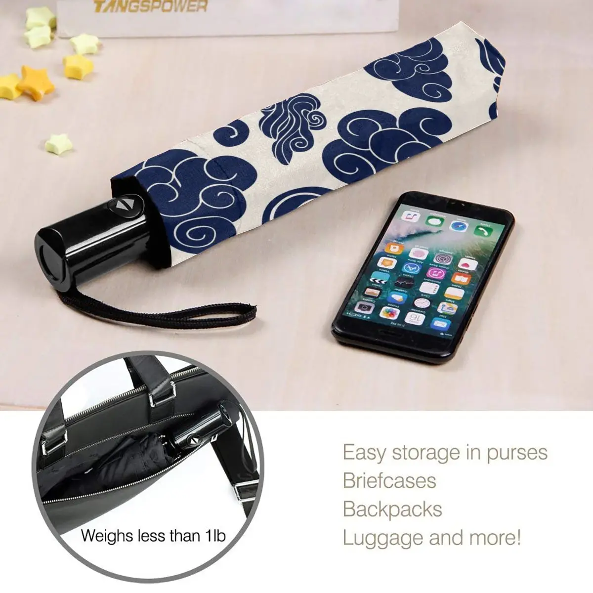 

Chinese Cloud Windproof Automatic Folding Inverted Umbrella Portable Paraguas for Man Woman