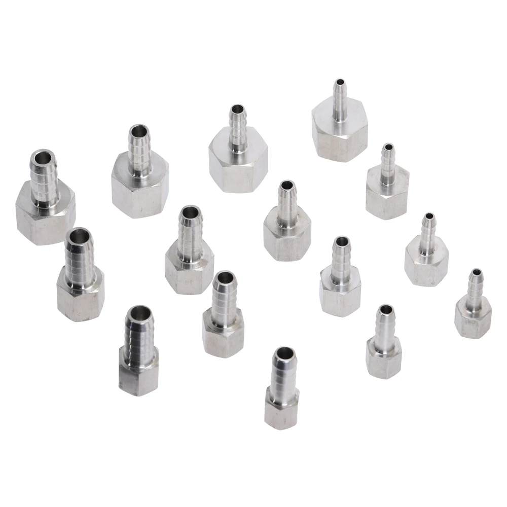 Нержавеющая сталь 304 BSP 1/8 &quot1/4&quot 3/8 &quot1/2&quot резьбовые фитинги для труб хвостовый