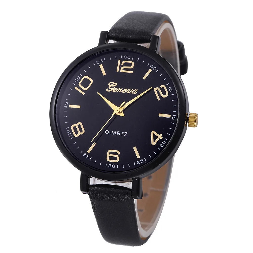 

Geneva Women's Watch Casual Simple Solid Color Artificial Leather Quartz Analog Quartz Watch Holiday Gift reloj mujer 50*