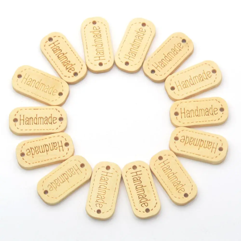 Бирки для вязания 50 шт. этикетка ручной работы ярлыков деревянные пуговицы шитья