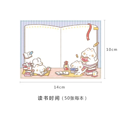 50 листов Kawaii Маленькая кошка блокнот милый канцелярский N Times Липкие заметки портативный Блокнот Школьные офисные поставки Papeleria - Цвет: I