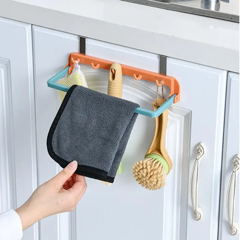 

Kitchen Organizer Towel Rack Hanging Holder Bathroom Portable Storage Rack Hanger Shelf For Kitchen Supplies Accessories