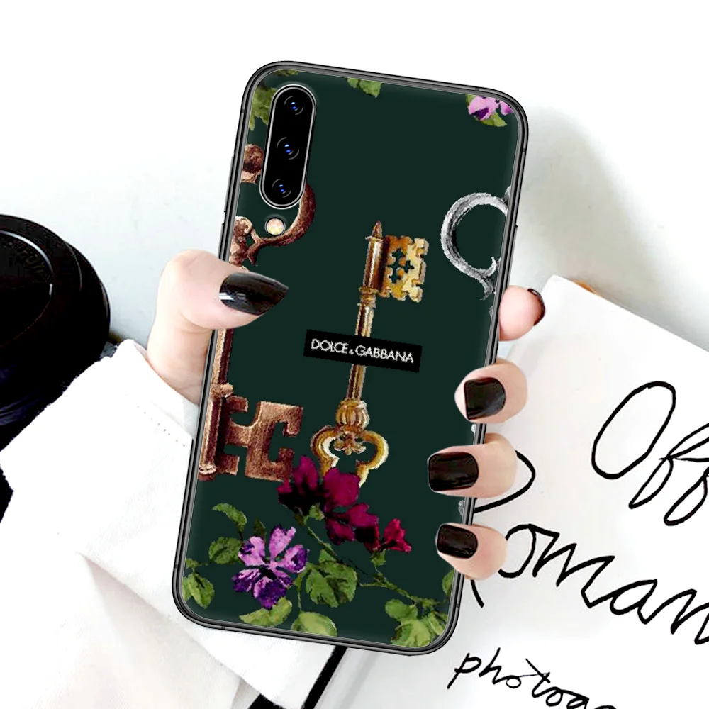 

Fashion Luxury DG Phone Case For Samsung Galaxy A 3 5 7 8 10 20 20E 21S 30 30S 40 50 51 70 71 black Cover Tpu Shell 3D