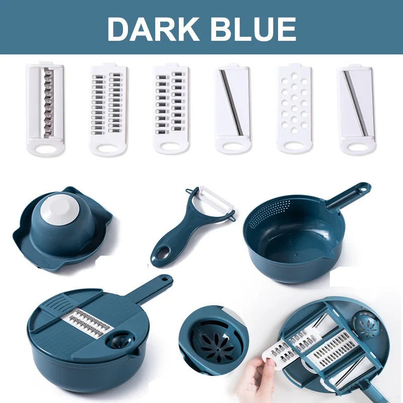 

Vegetable Cutter Multifunctional Mandoline Slicer Fruit Potato Peeler Carrot Grater Kitchen Accessories Basket Vegetable Slicer