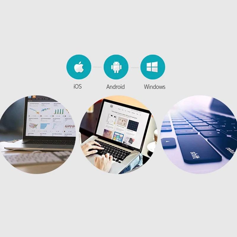 Универсальная Тихая тонкая клавиатура для iPad Galaxy Tabs IOS и Android Windows