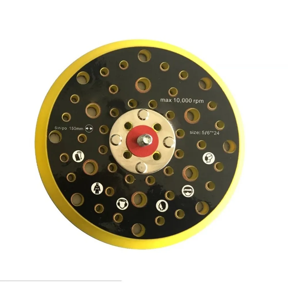 

Hook&Loop Backing Pad 52 Holes 6 Inch Backing Disc Dust For-MIRKA Free