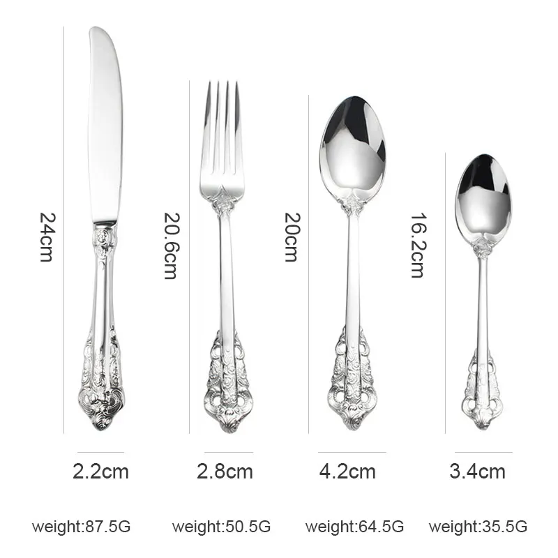 Роскошные Искусственные столовые приборы Королевский античный Европейский