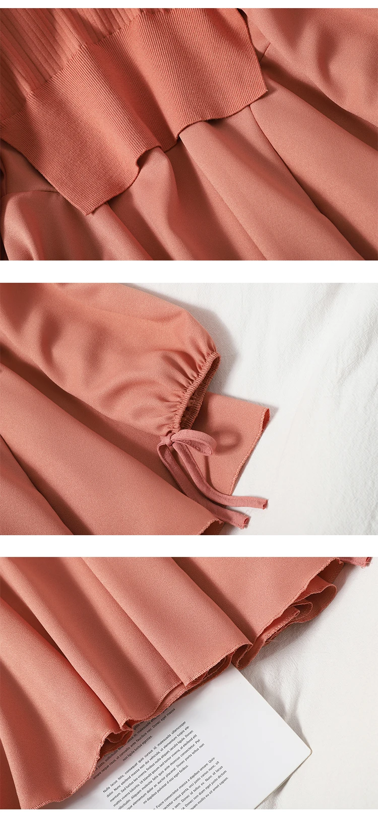 

Women Fashion Patchwork Fake Two Dress Women 2020 Fall Clothes Woman Temperament Solid Knitted Mini Dresses Korean Vestidos