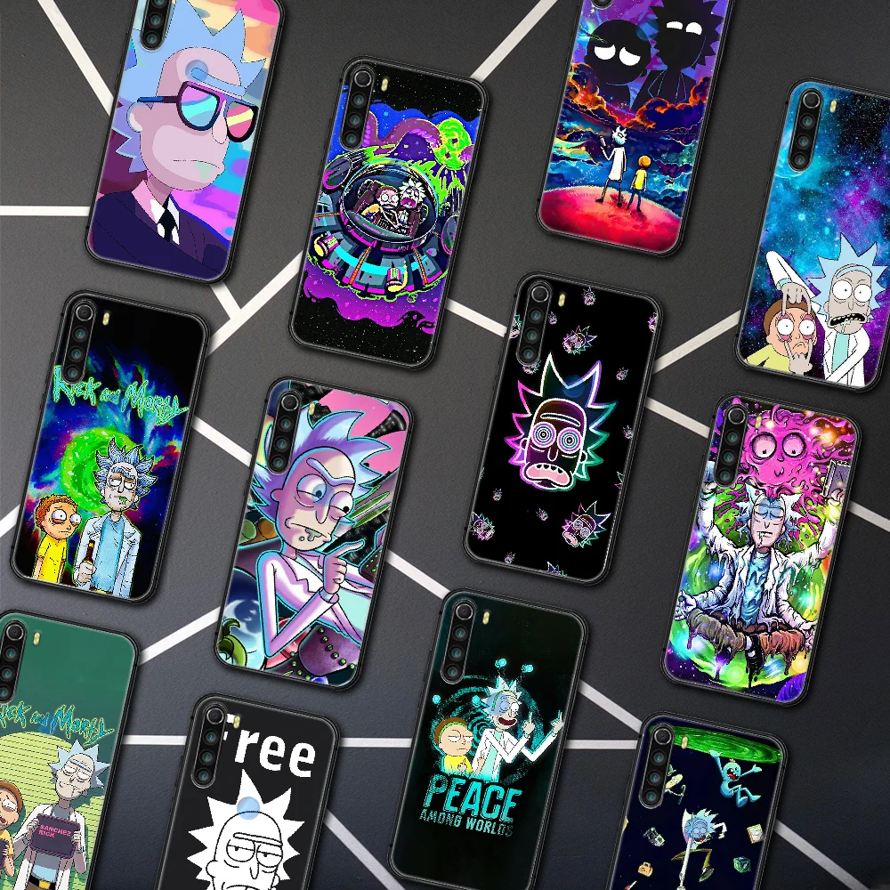 

Cartoon Cute Rick Or Morty Phone Case Cover Hull For XIAOMI Redmi 8 9 9C Note 6 7 8 9 9S K20 K30 K40 Pro Plus black Shell Trend