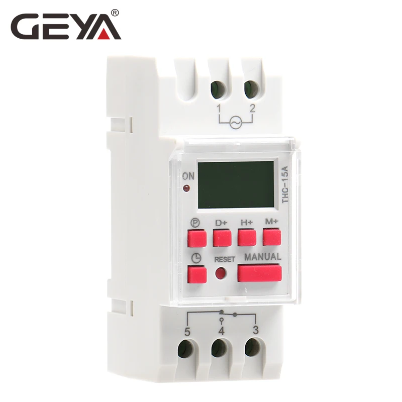 GEYA THC-15 цифровой таймер недельный программируемый таймер 16A 12V 24V 110V 220V 240V таймеры