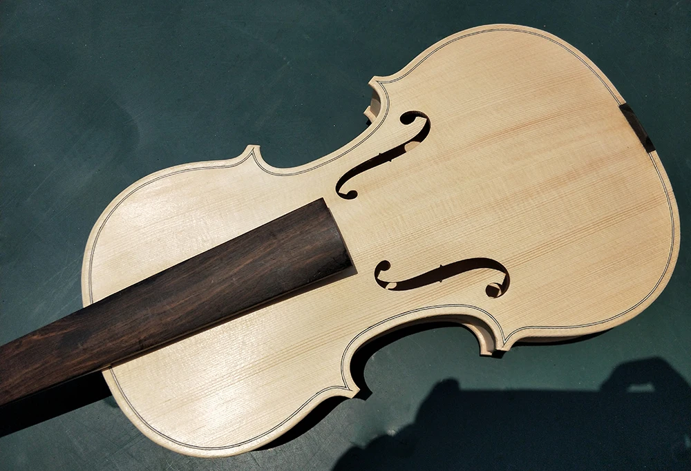 Mid-range Handmade unfinished whiteboard violin 4/4 solid wood Natural tiger pattern free shipping factory wholesale | Спорт и