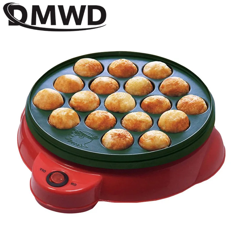 

DMWD Japan Professional Octopus Ball Maker Takoyaki Baking Machine Mini Electric Chibi Maruko Grill Pan 110V 220V With 18 Holes