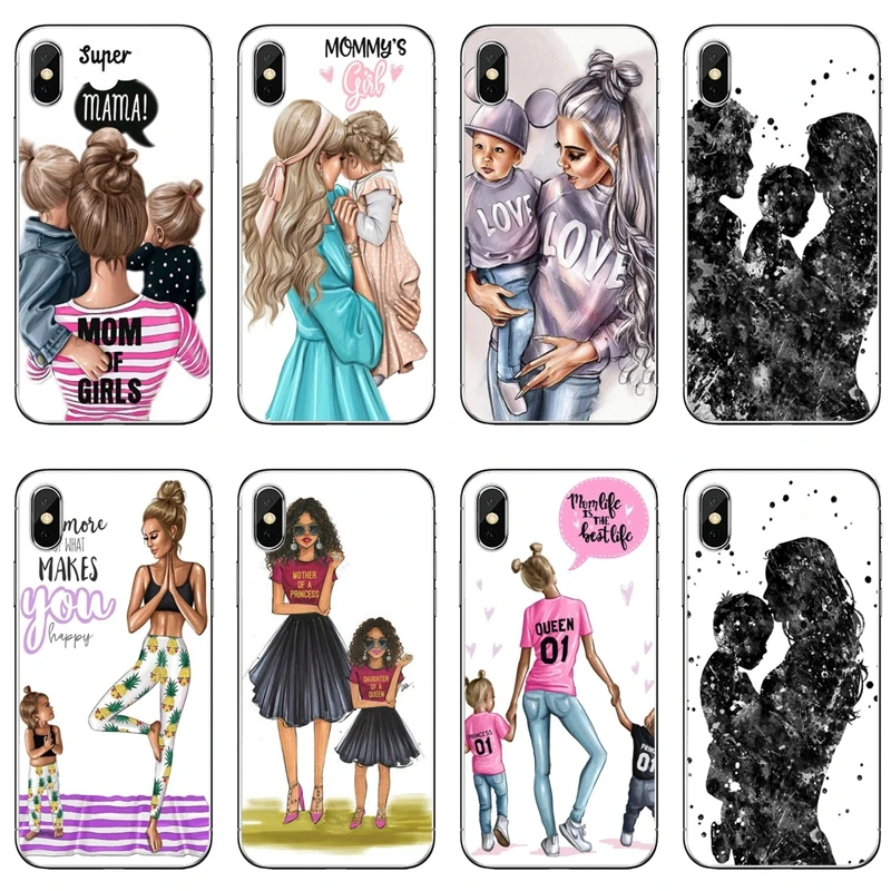 Мобильный телефон для мамы и дочки сына чехол iPhone 11 Pro XS Max XR X 8 7 6 6S Plus 5 5S SE 4S 4 iPod Touch |