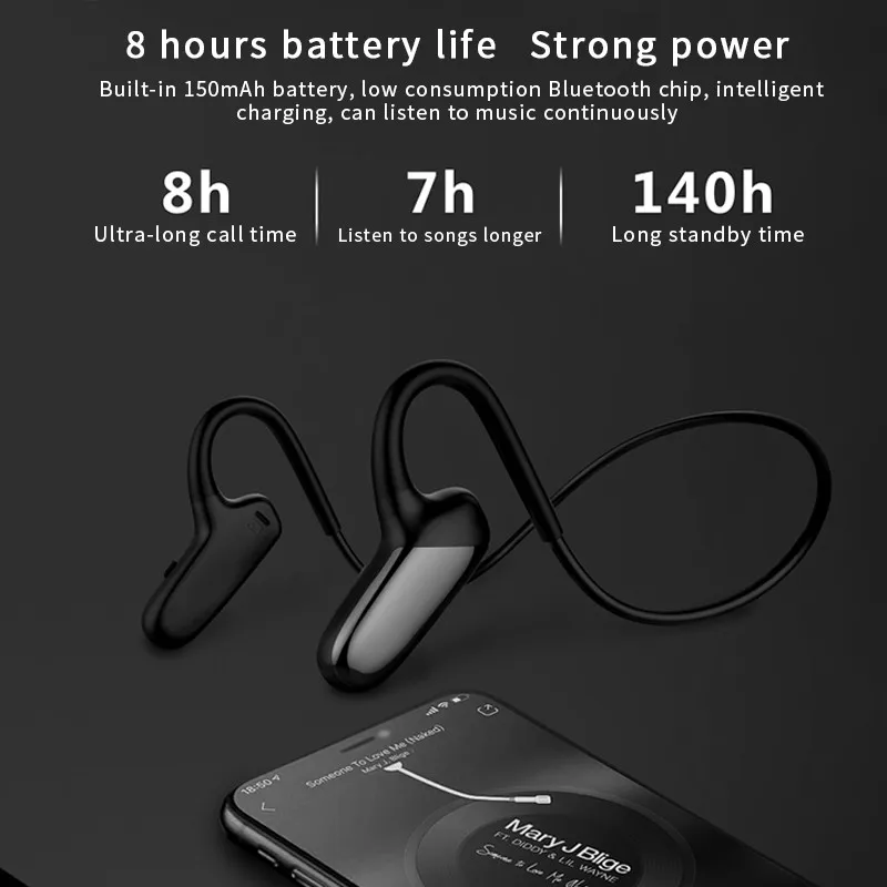 VAORLO новые наушники с костной проводимостью Bluetooth 5 0 беспроводная гарнитура