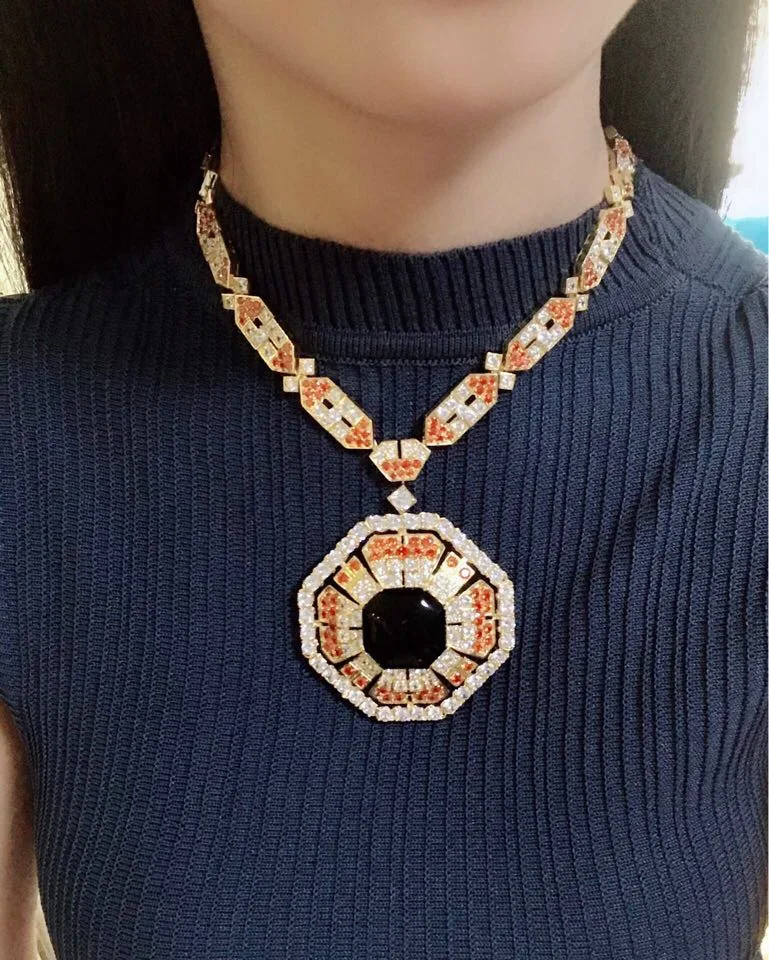 Популярные брендовые медные вечерние ювелирные изделия для женщин большой