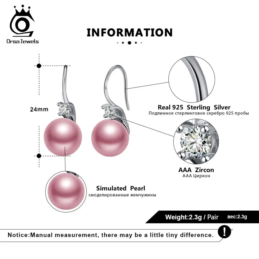 Женские серьги подвески из серебра 925 пробы с искусственным