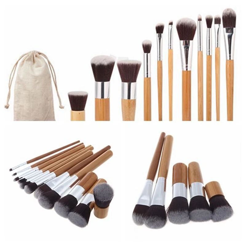 6-11 шт Профессиональные наборы кистей для макияжа совершенно новые Пудры высокое