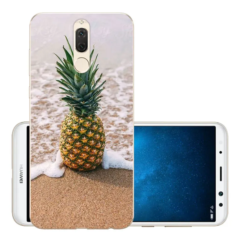 CROWNPRO Мягкий ТПУ для 5," huawei mate 10 Lite чехол-накладка для задней панели телефона Nova 2i/Maimang 6/mate 10 Lite чехол s - Цвет: SBL
