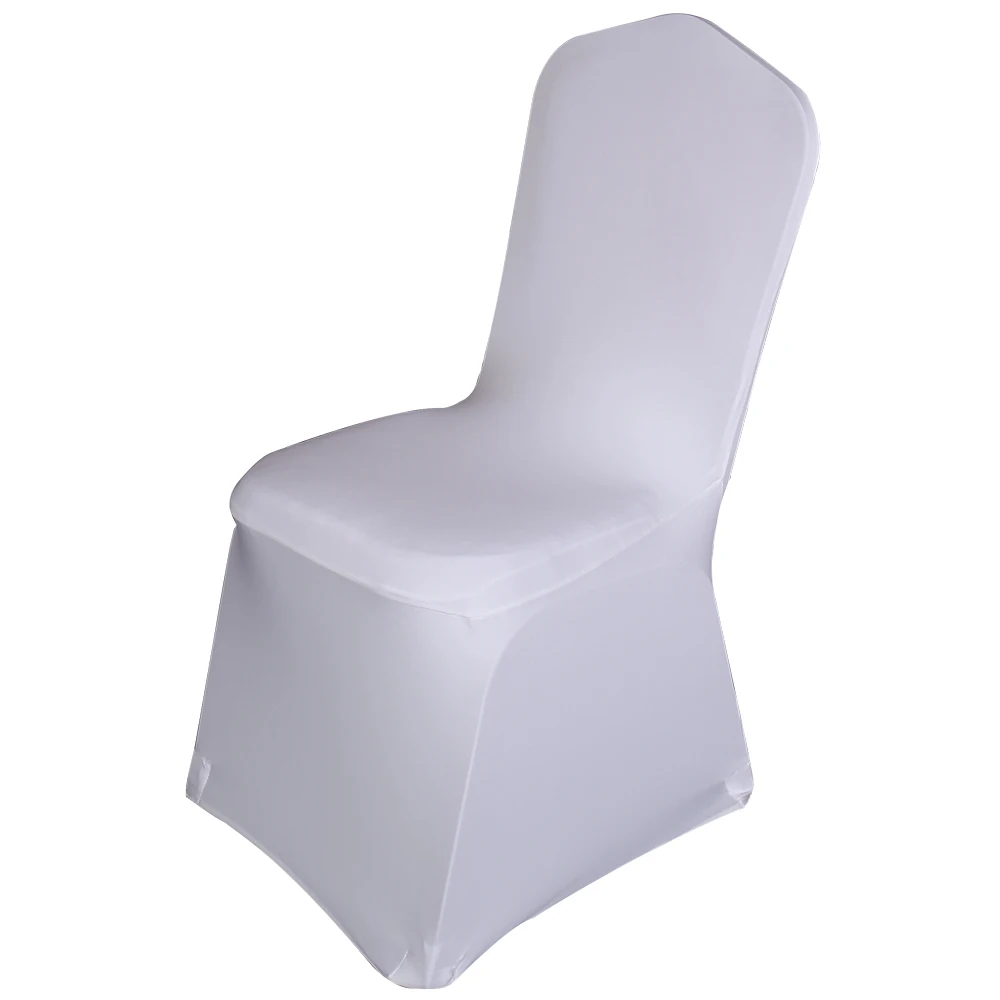 Универсальный Эластичный чехол на стул белый из спандекса Лайкра Полиэстер