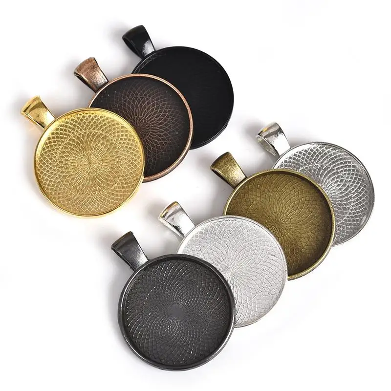 10 шт. круглые рамки для кабошона диаметром 25 мм|Ювелирная фурнитура и компоненты|