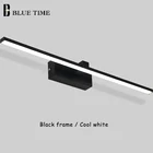 Современная светодиодная настенная лампа Горячая Распродажа для дома, лампа для ванной комнаты с черной и белой отделкой, светильник ПА для зеркала, настенные LED лампы s, L120, 100, 80, 60 см