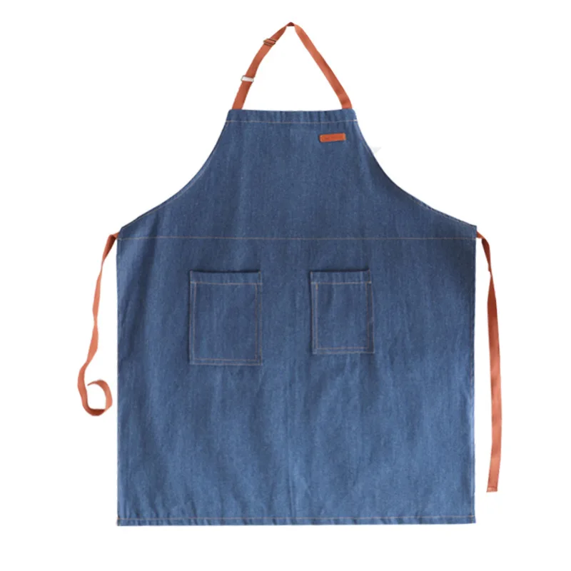 

Denim Apron with Adjustable Unisex Kitchen Aprons for Women or Men Aprons for Women with Pockets for Cooking Blue