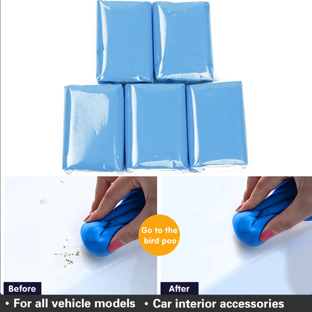 5 шт. синяя Волшебная глина для чистки автомобиля|Губки тряпки и щетки| |