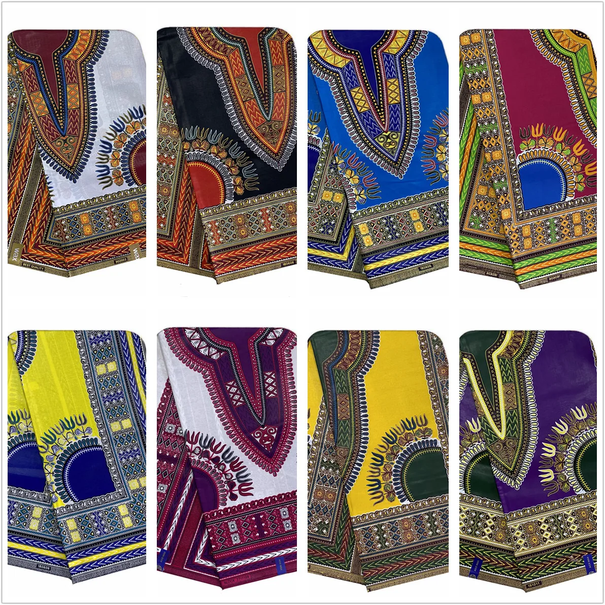 Африканская вощеная ткань принтом Анкары Дашики из хлопка Angelina Design 6 ярдов для