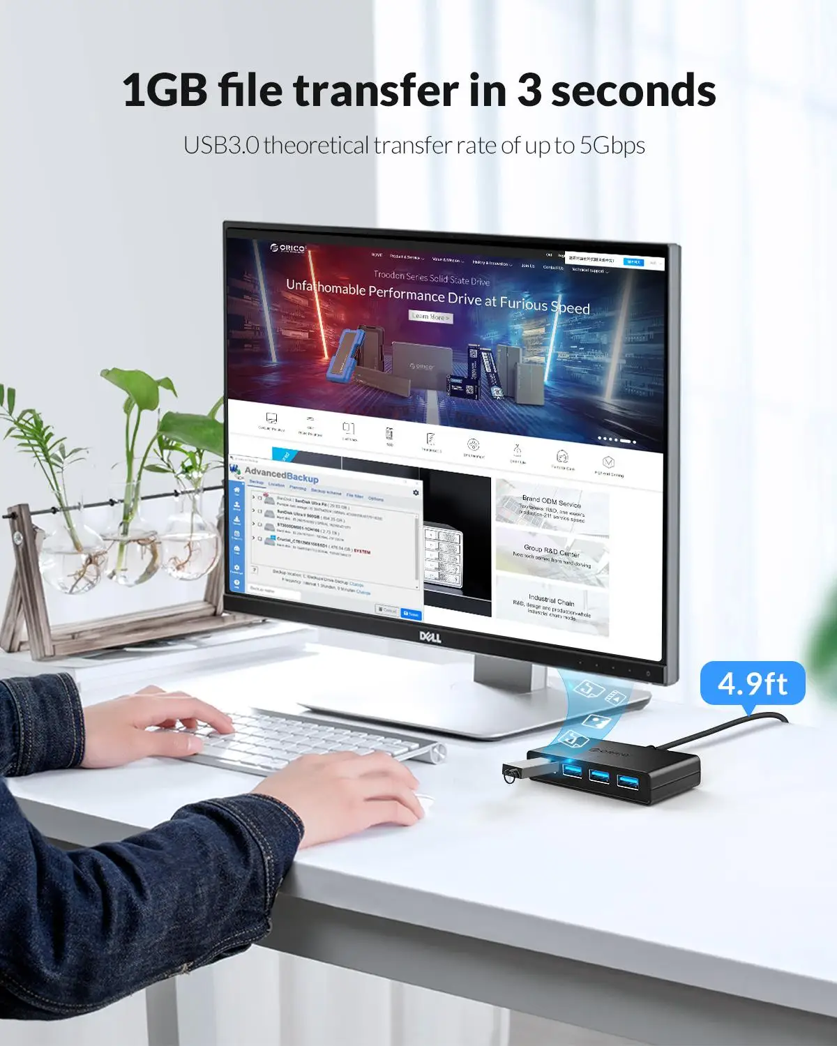 USB-Концентратор ORICO с 4 портами USB 3 0 и Windows | Компьютеры офис