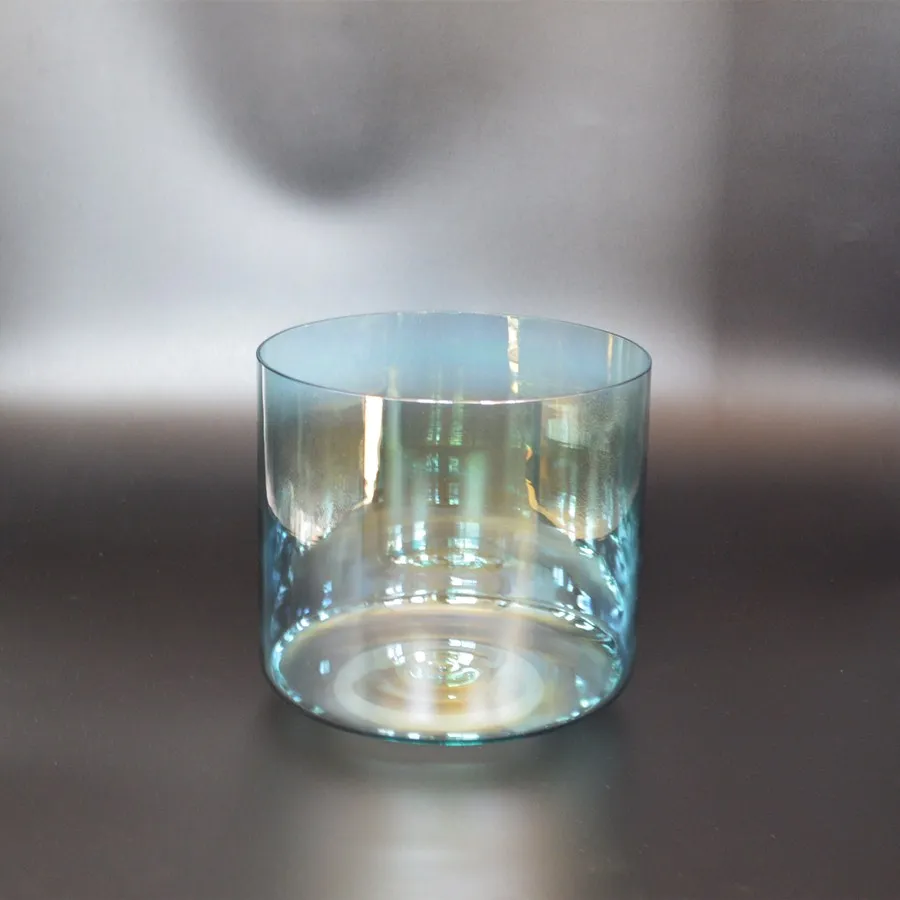 HF зеленый Кварцевый Поющая чаша с космическим светильник настраиваемые