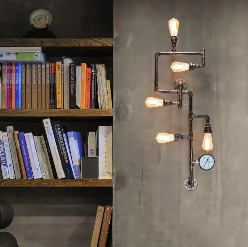 Креативный Американский Лофт Сельский промышленный ветер кафе бар лампа из