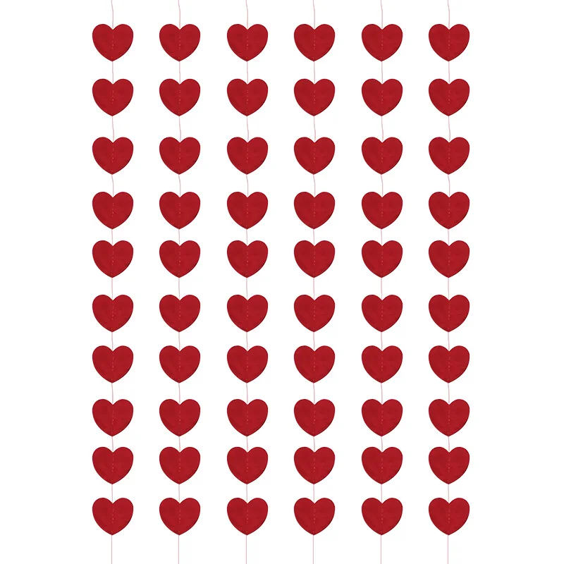 20 сердец любовь занавес в форме сердца тянуть цветок день Святого Валентина