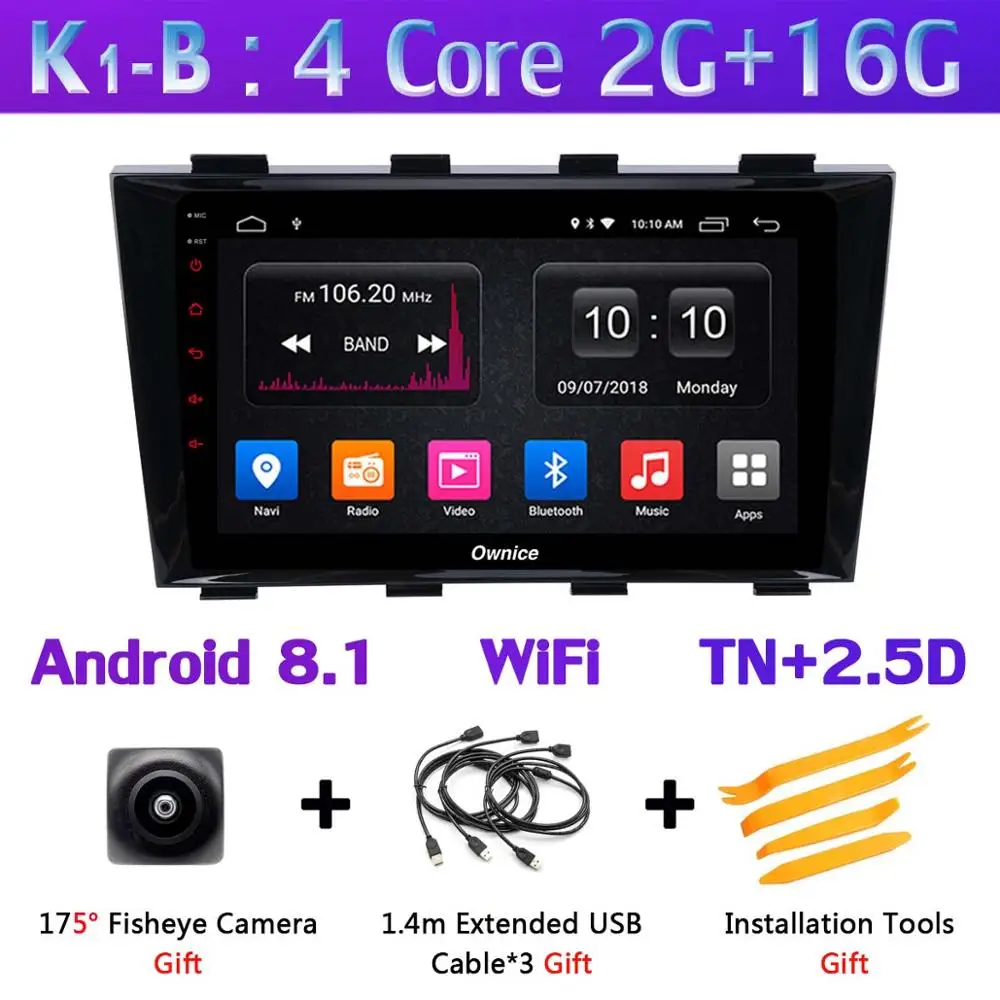 K1-B Ownice K1 K3 K5 K6 автомобильный DVD для Geely Emgrand EC8 2011 2012 2013 автомобильный Радио gps DSP Carplay 360 ° панорамная камера - Цвет: K1-B