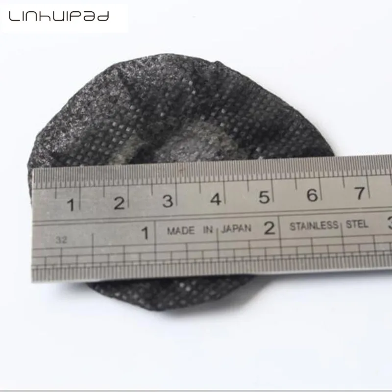 Linhuipad 100 шт. (50 пар) черные нетканые гигиенические наушники 6 см одноразовые чехлы