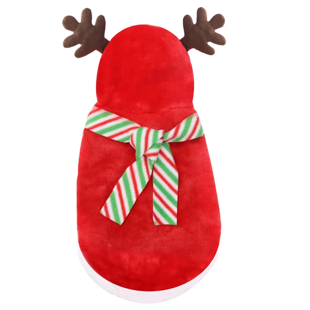 

1 Set Christmas Dog Costumes Puppy Cosplay Clothes Suit Xmas Outfits with Scarf