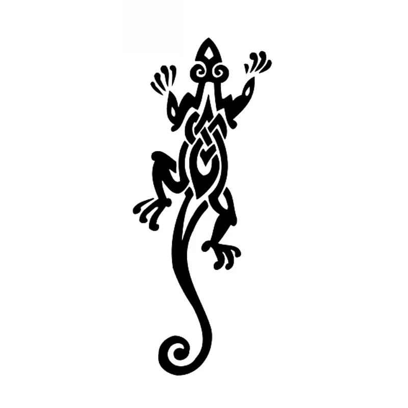

Tribal Tattoo Lizard Animal Sticker High Quality Car Window Decoration Personality Pvc Waterproof Decal Black/white, 16cm*7cm