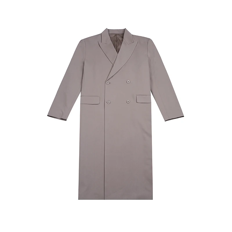 

Men Double Breasted Loose Casual Long Suit Style Trenchcoat Male Vintage Japan Korea Streetwear Trench Jacket Outerwear